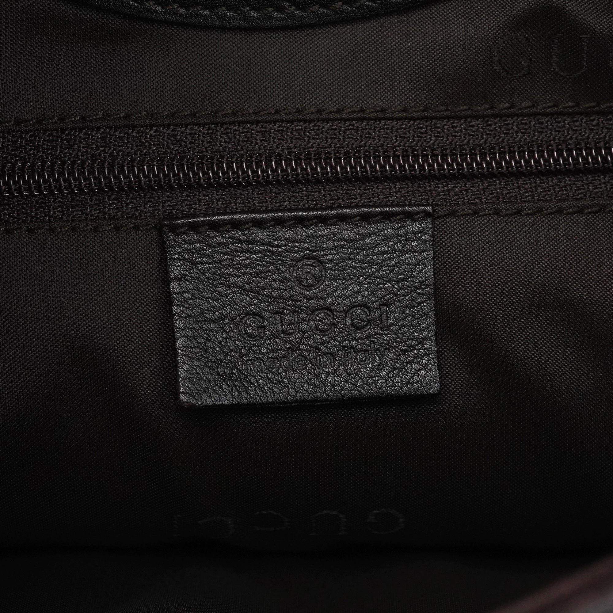 Gucci 001 3244 Borsa a spalla Bamboo in pelle di vitello marrone
