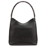 Gucci 001 3244 Borsa a spalla Bamboo in pelle di vitello marrone