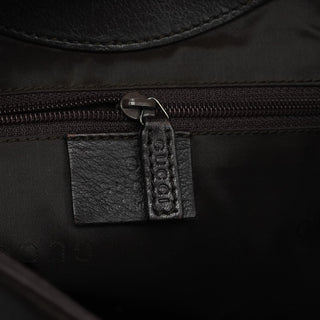 Gucci 001 3244 Brown Calfskin Bamboo Shoulder Bag