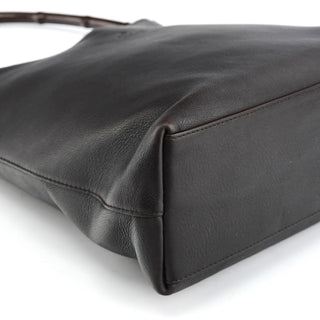 Gucci 001 3244 Brown Calfskin Bamboo Shoulder Bag