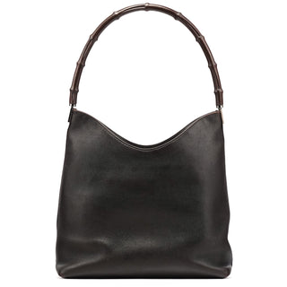 Gucci 001 3244 Brown Calfskin Bamboo Shoulder Bag