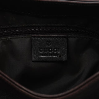 Gucci 001 3244 Brown Calfskin Bamboo Shoulder Bag