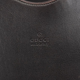 Gucci 001 3244 Brown Calfskin Bamboo Shoulder Bag