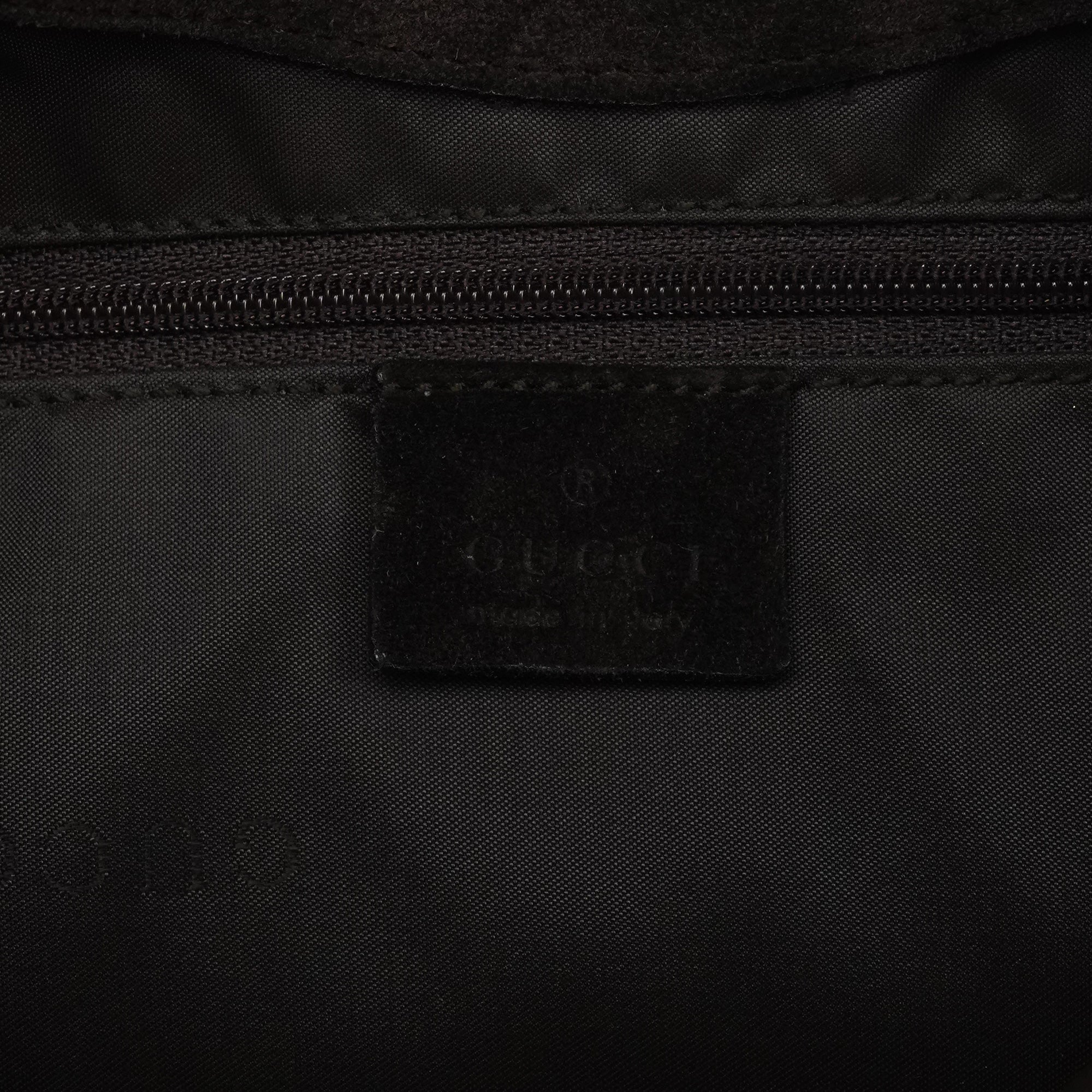 Gucci 001 3244 Brown Suede Bamboo Shoulder Bag