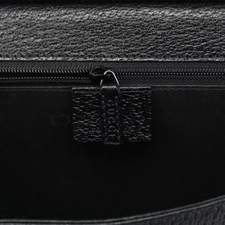 Gucci 001 3299 Black Leather Flap Top Handle Bag