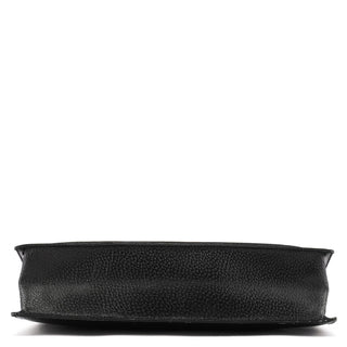 Gucci 001 3299 Black Leather Flap Top Handle Bag