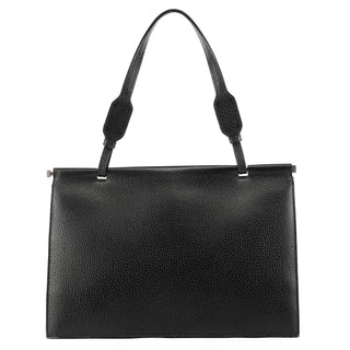 Gucci 001 3299 Black Leather Flap Top Handle Bag