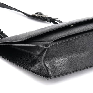 Gucci 001 3299 Black Leather Flap Top Handle Bag