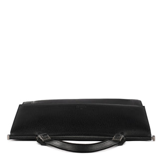 Gucci 001 3299 Black Leather Flap Top Handle Bag