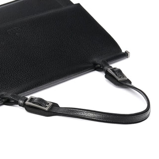 Gucci 001 3299 Black Leather Flap Top Handle Bag