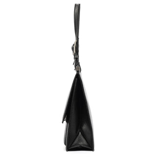 Gucci 001 3299 Black Leather Flap Top Handle Bag
