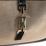 Gucci 001 3306 Beige Black Canvas Jackie Shoulder Bag