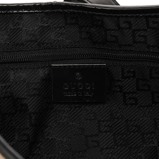 Gucci 001 3306 Beige Black Canvas Jackie Shoulder Bag
