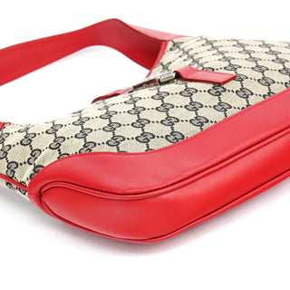 Gucci 001 3306 Beige Red GG Jackie Shoulder Bag