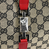 Gucci 001 3306 Borsa a spalla Jackie in tela GG beige e rossa