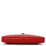 Gucci 001 3306 Borsa a spalla Jackie in tela GG beige e rossa