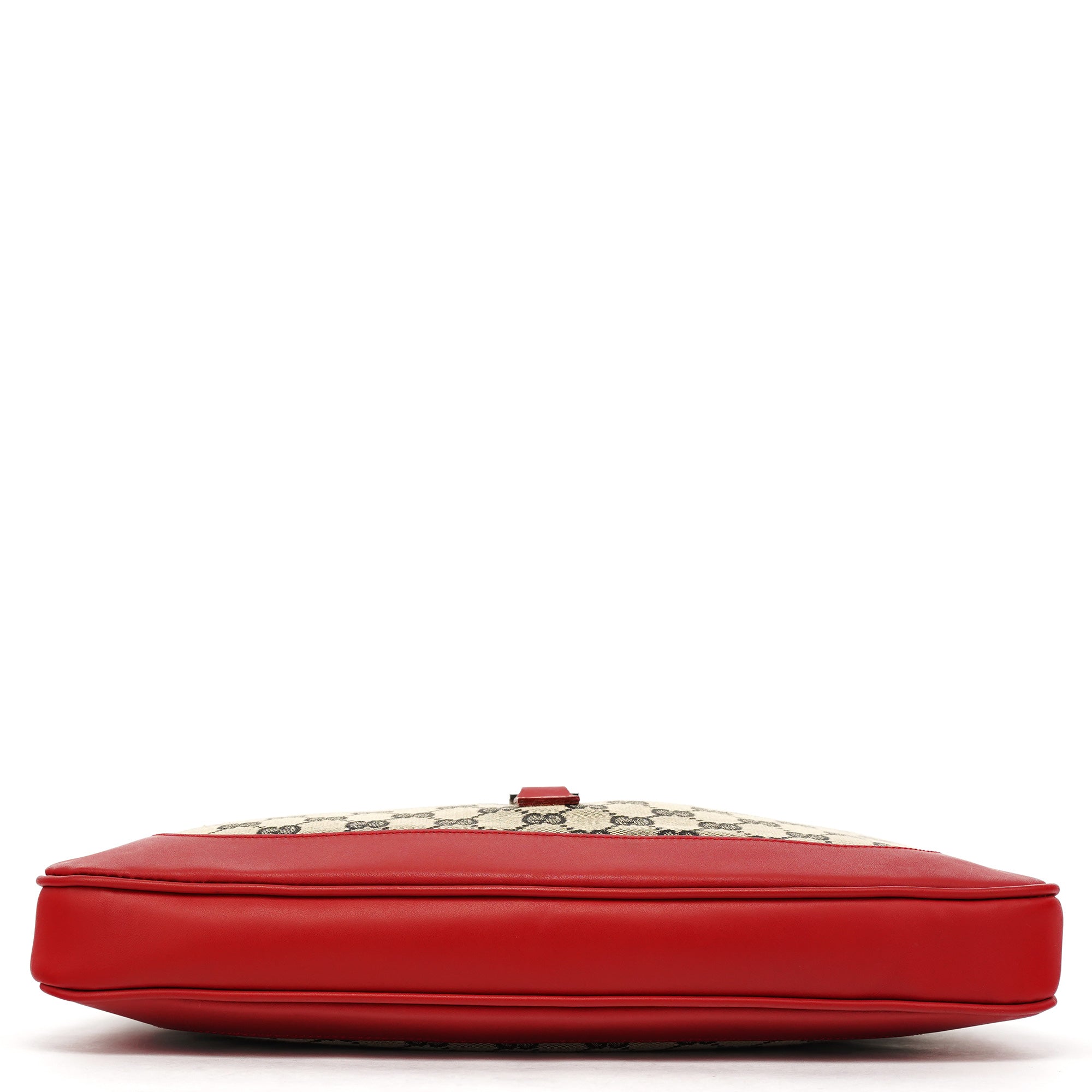 Gucci 001 3306 Borsa a spalla Jackie in tela GG beige e rossa