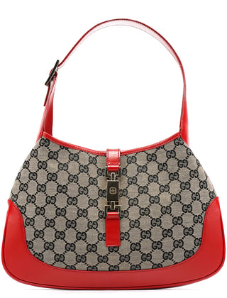 Gucci 001 3306 Beige Red GG Jackie Shoulder Bag