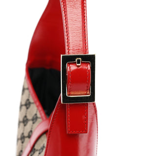 Gucci 001 3306 Beige Red GG Jackie Shoulder Bag