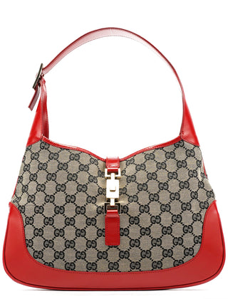 Gucci 001 3306 Beige Red GG Jackie Shoulder Bag