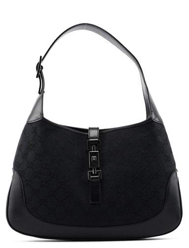 Gucci 001 3306 Black GG Jackie Shoulder Bag