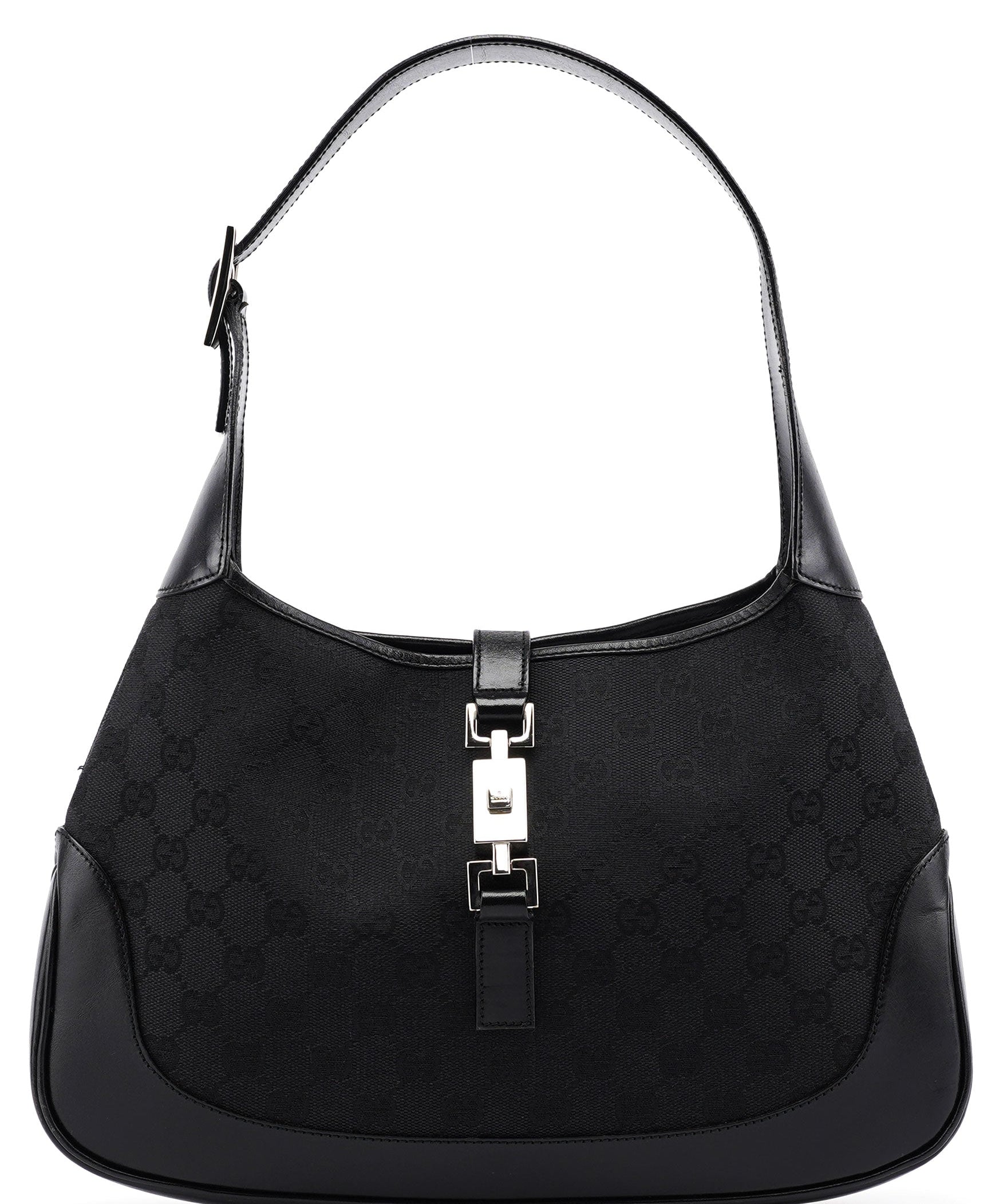 Gucci 001 3306 Black GG Jackie Shoulder Bag