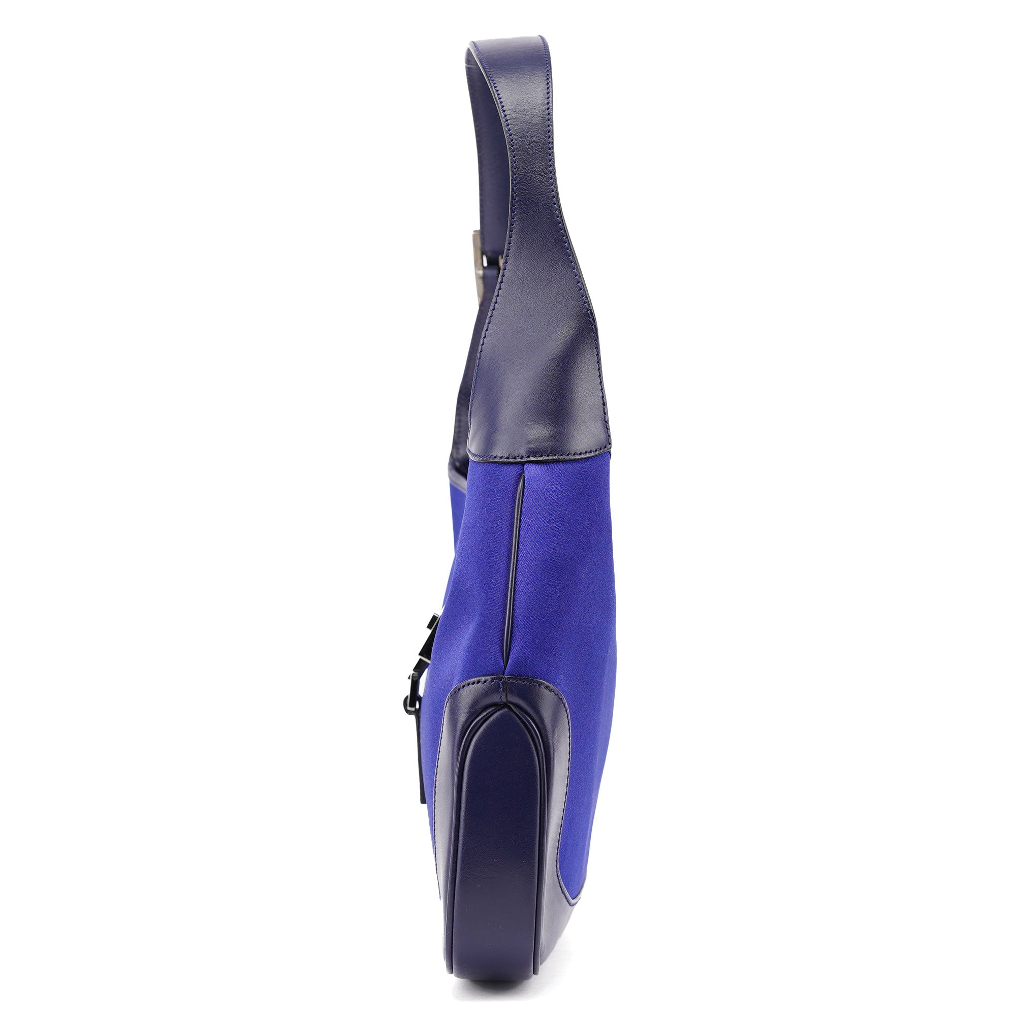 Gucci 001 3306 Cobalt Blue Satin Jackie Shoulder Bag