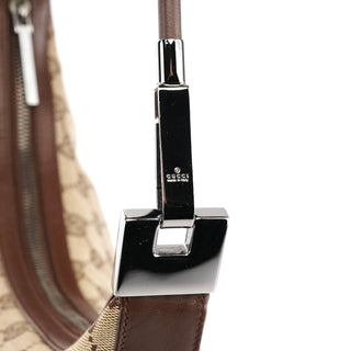 Gucci 001 3314 Beige Brown GG Hobo Shoulder Bag