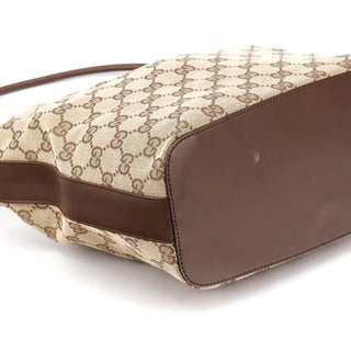 Gucci 001 3314 Beige Brown GG Hobo Shoulder Bag