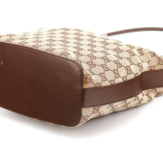 Gucci 001 3314 Beige Brown GG Hobo Shoulder Bag