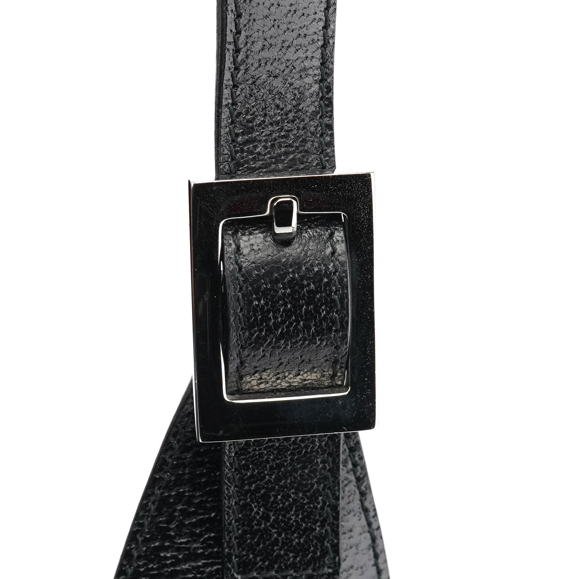 Gucci 001 3346 Black Nylon Leather Jackie Shoulder Bag