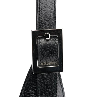Gucci 001 3346 Black Nylon Leather Jackie Shoulder Bag