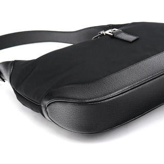 Gucci 001 3346 Black Nylon Leather Jackie Shoulder Bag