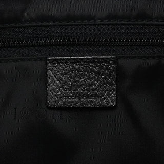 Gucci 001 3346 Black Nylon Leather Jackie Shoulder Bag