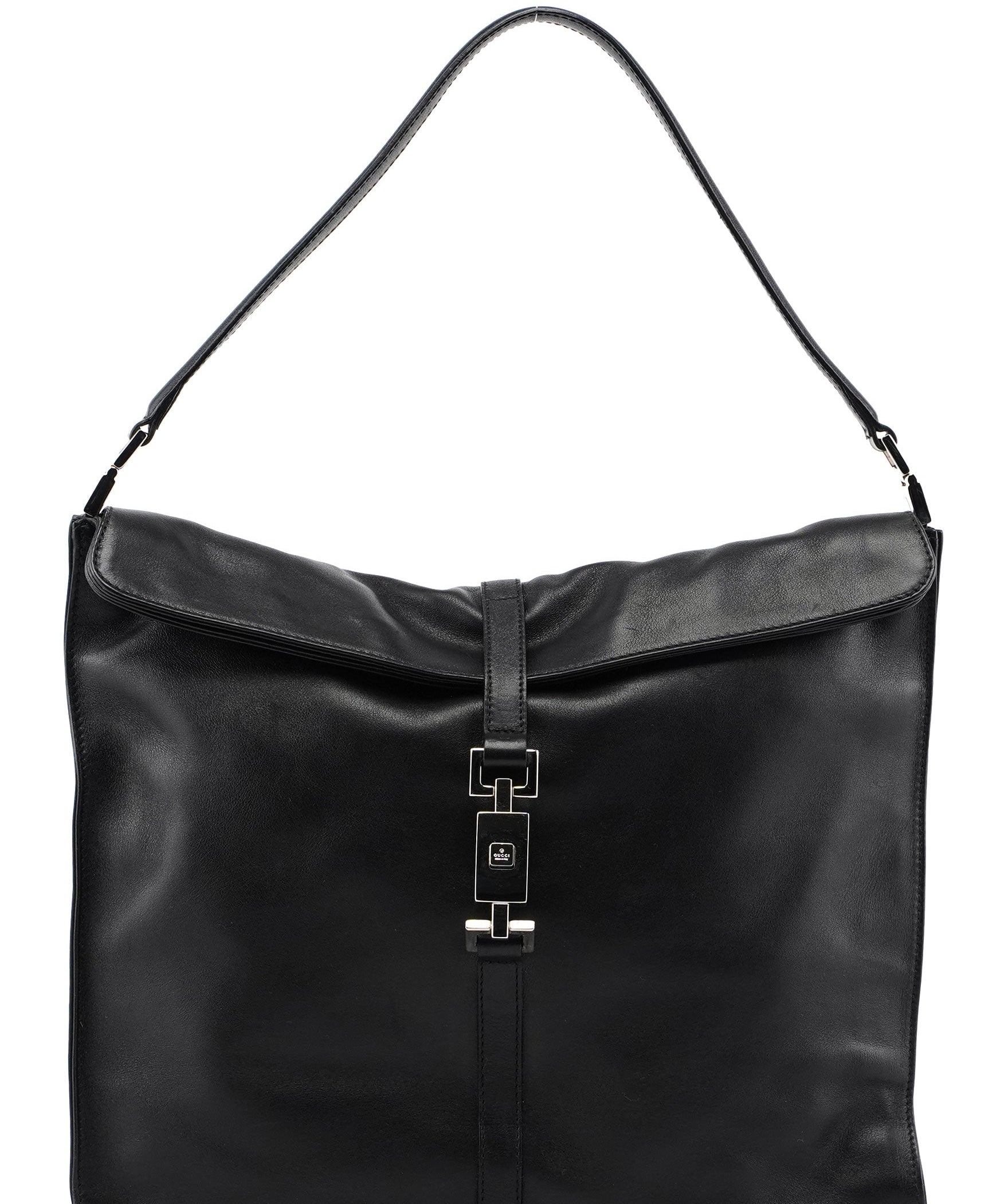 Gucci 001 3355 Black Calfskin Jackie Shoulder Bag