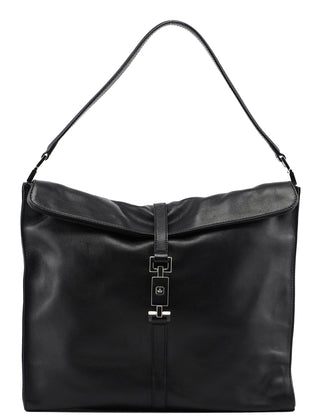 Gucci 001 3355 Black Calfskin Jackie Shoulder Bag