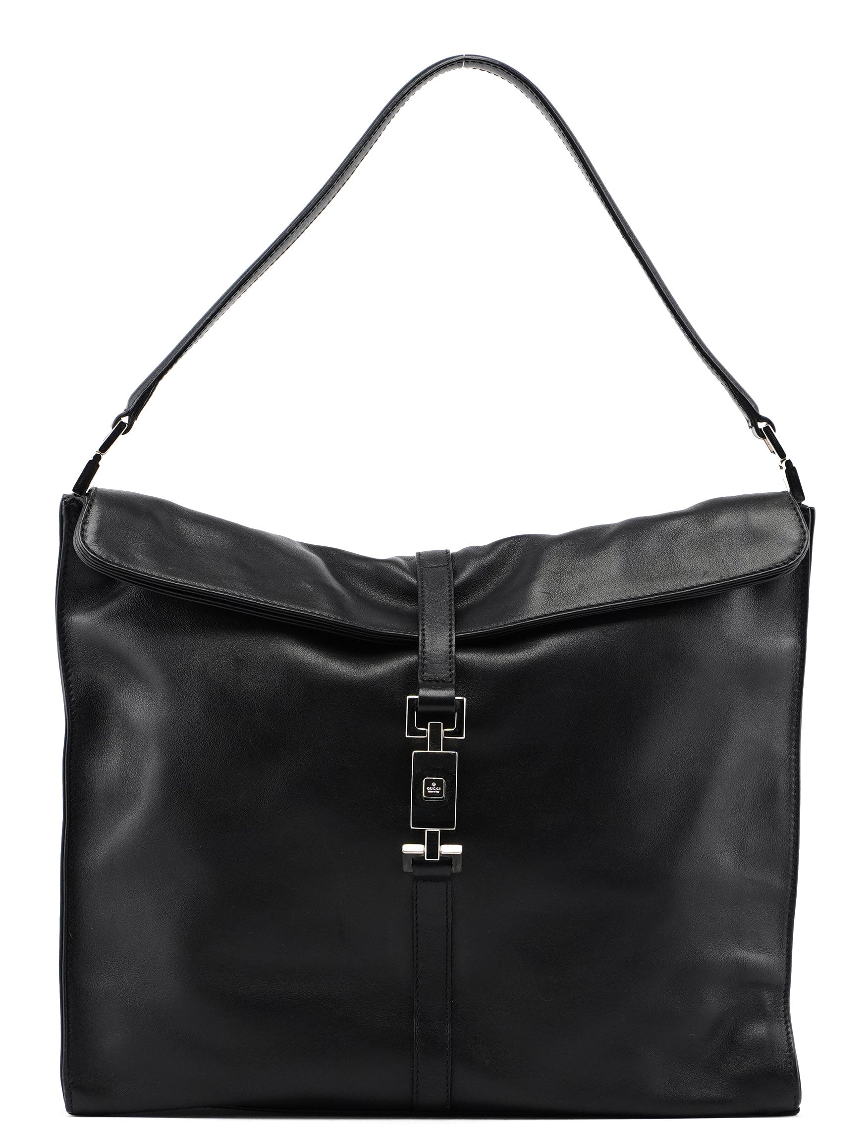 Gucci 001 3355 Black Calfskin Jackie Shoulder Bag