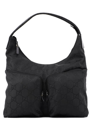 Gucci 001 3380 Black GG Dual Pocket Shoulder Bag