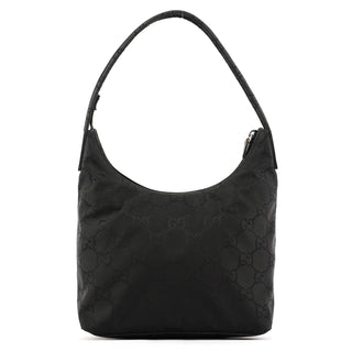 Gucci 001 3386 Black GG Nylon Shoulder Bag