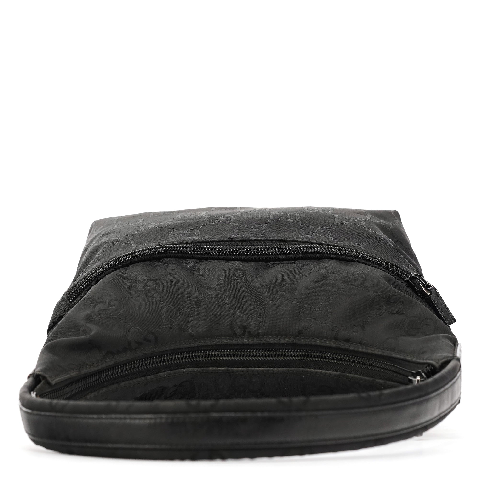 Gucci 001 3386 Black GG Nylon Shoulder Bag