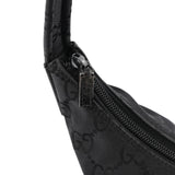 Gucci 001 3386 Black GG Nylon Shoulder Bag