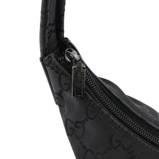 Gucci 001 3386 Black GG Nylon Shoulder Bag