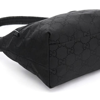 Gucci 001 3386 Black GG Nylon Shoulder Bag