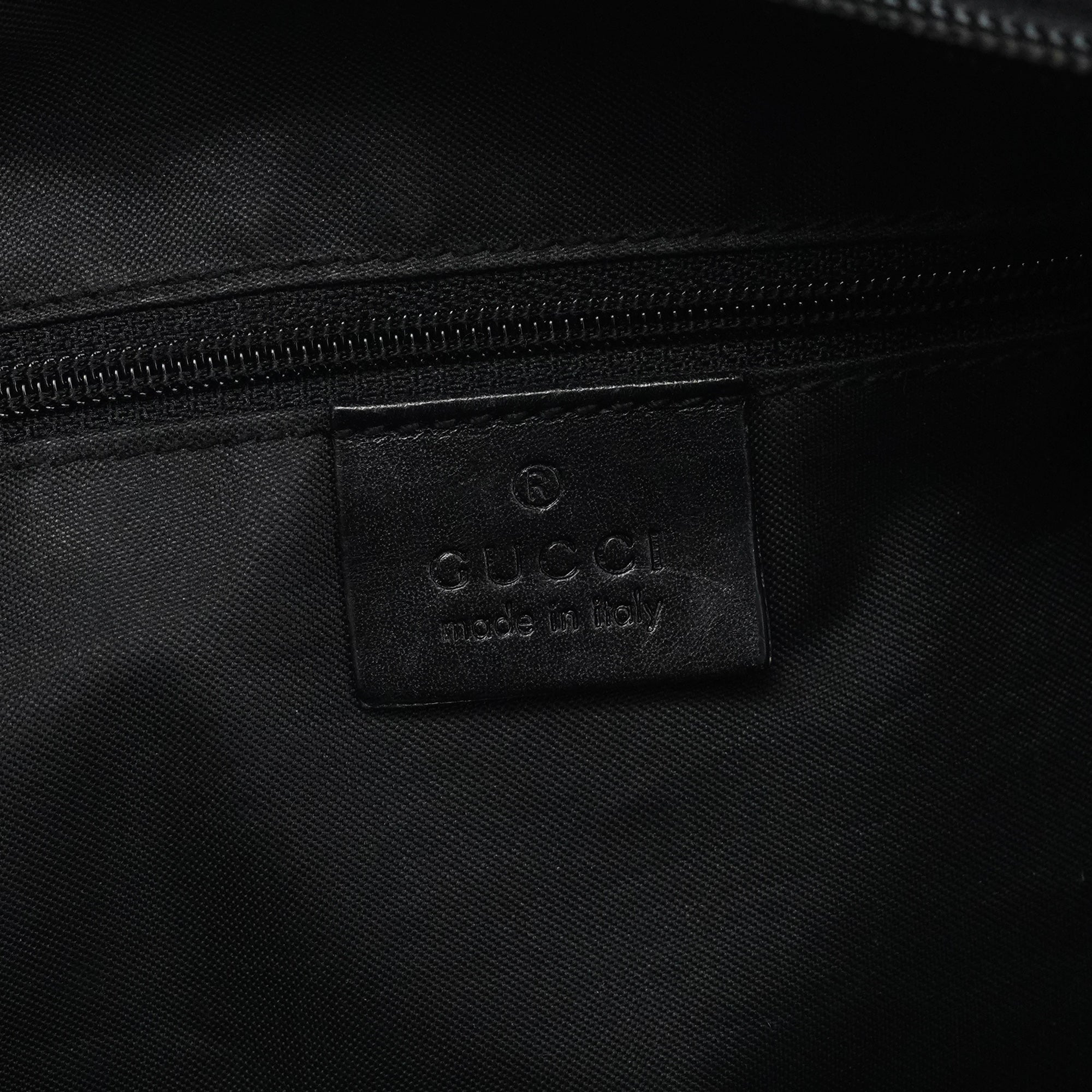 Gucci 001 3386 Black GG Nylon Shoulder Bag