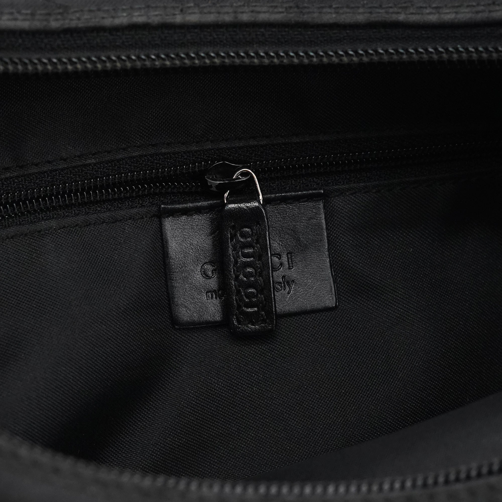 Gucci 001 3386 Black GG Nylon Shoulder Bag