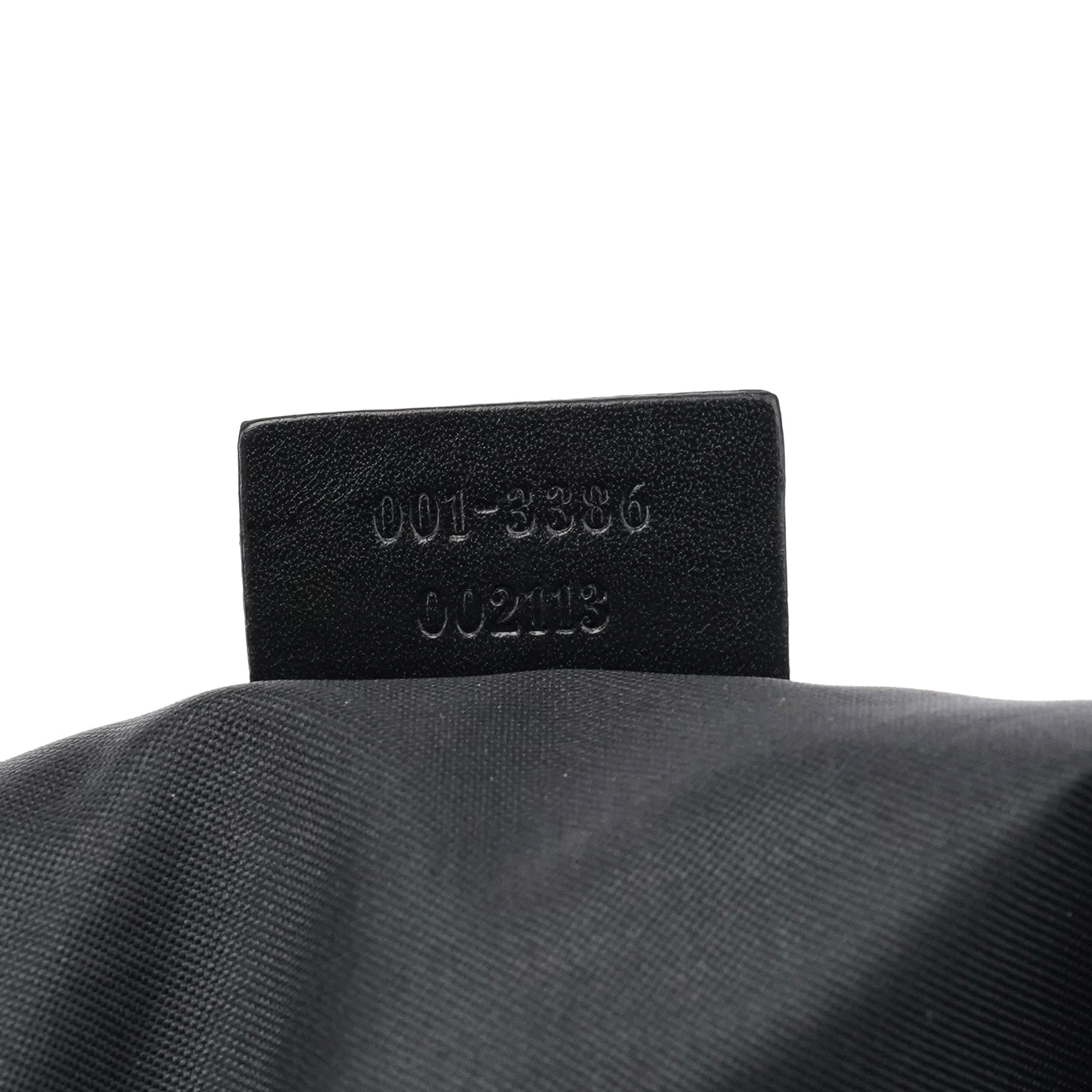 Gucci 001 3386 Black GG Nylon Shoulder Bag