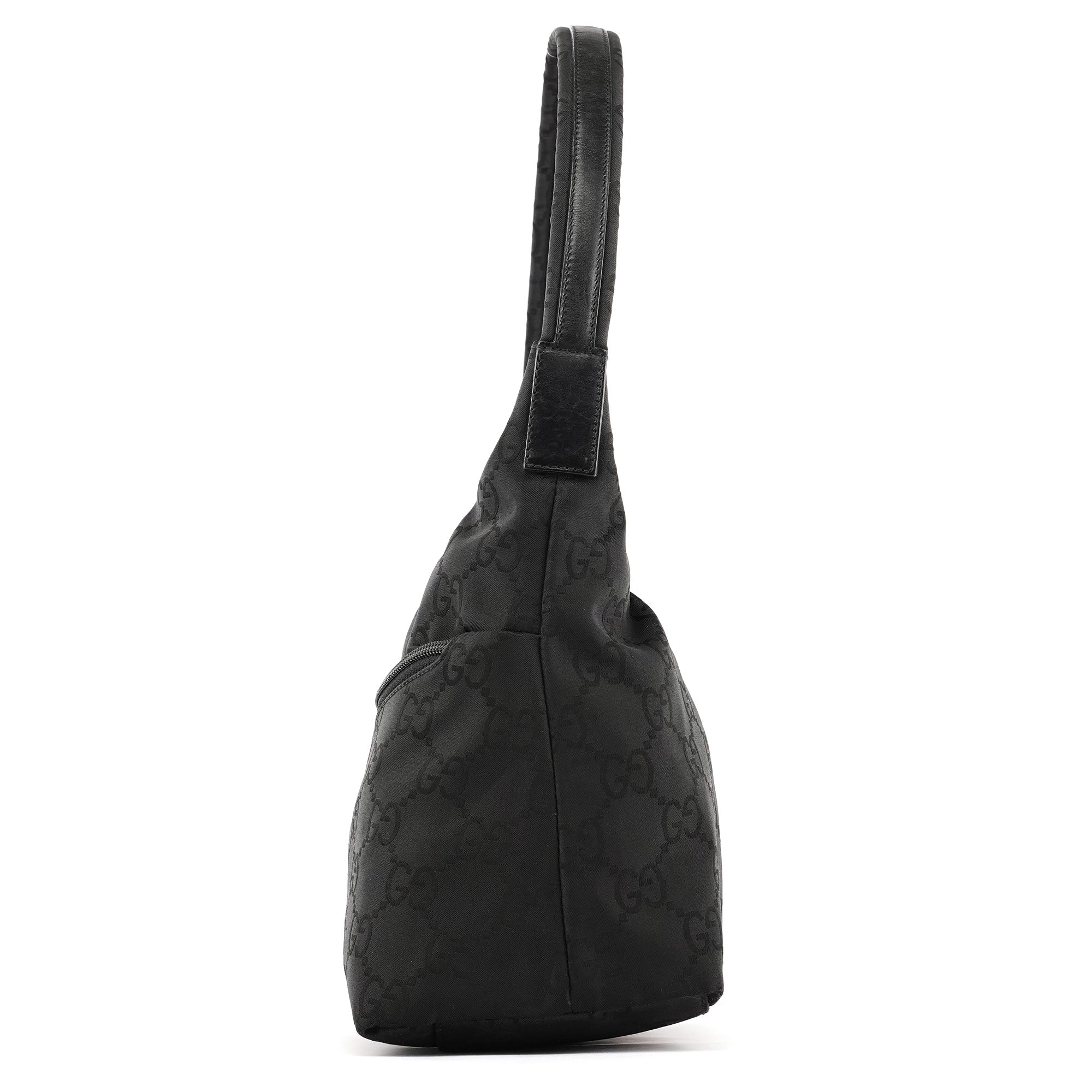 Gucci 001 3386 Black GG Nylon Shoulder Bag