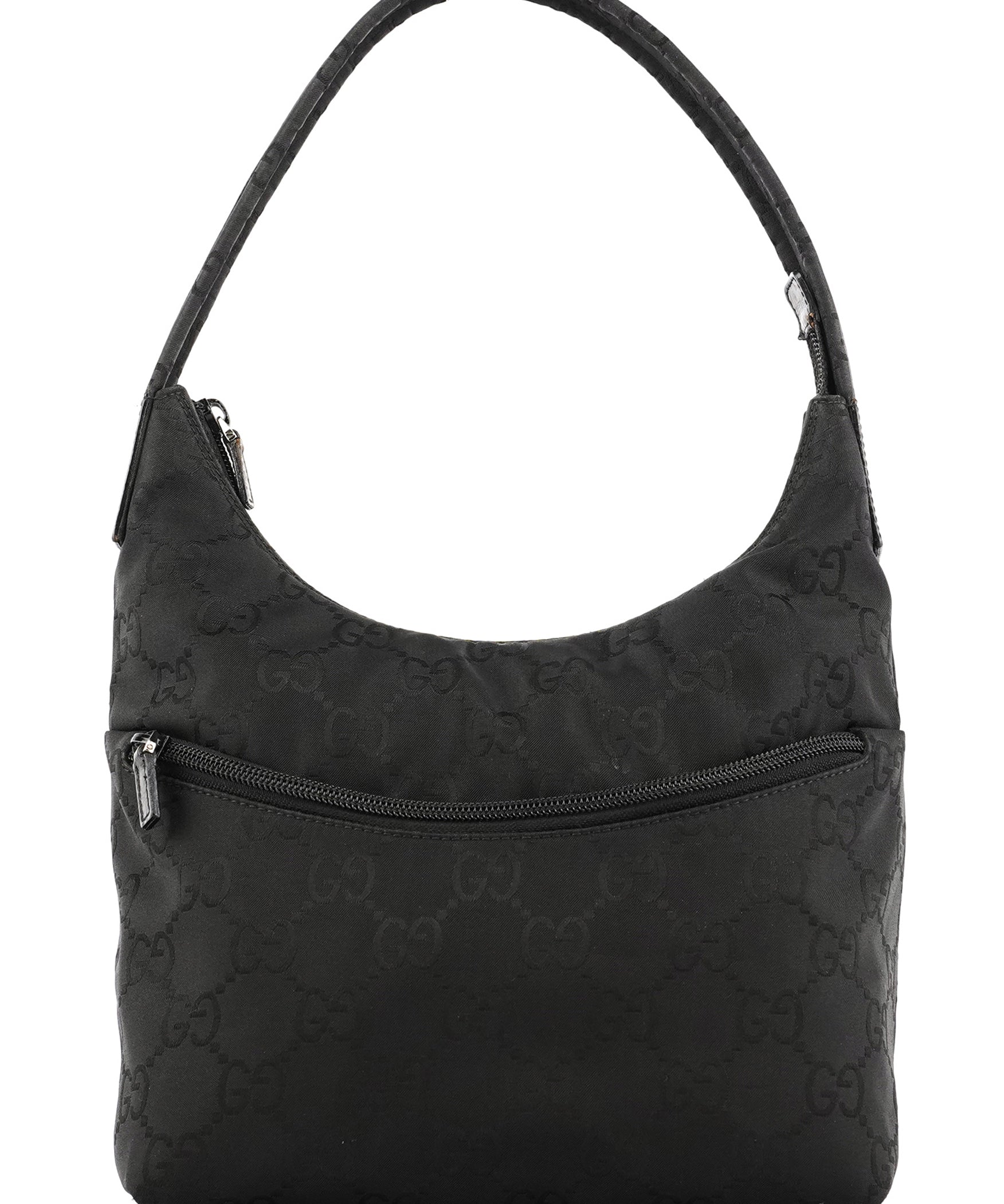 Gucci 001 3386 Black GG Nylon Shoulder Bag