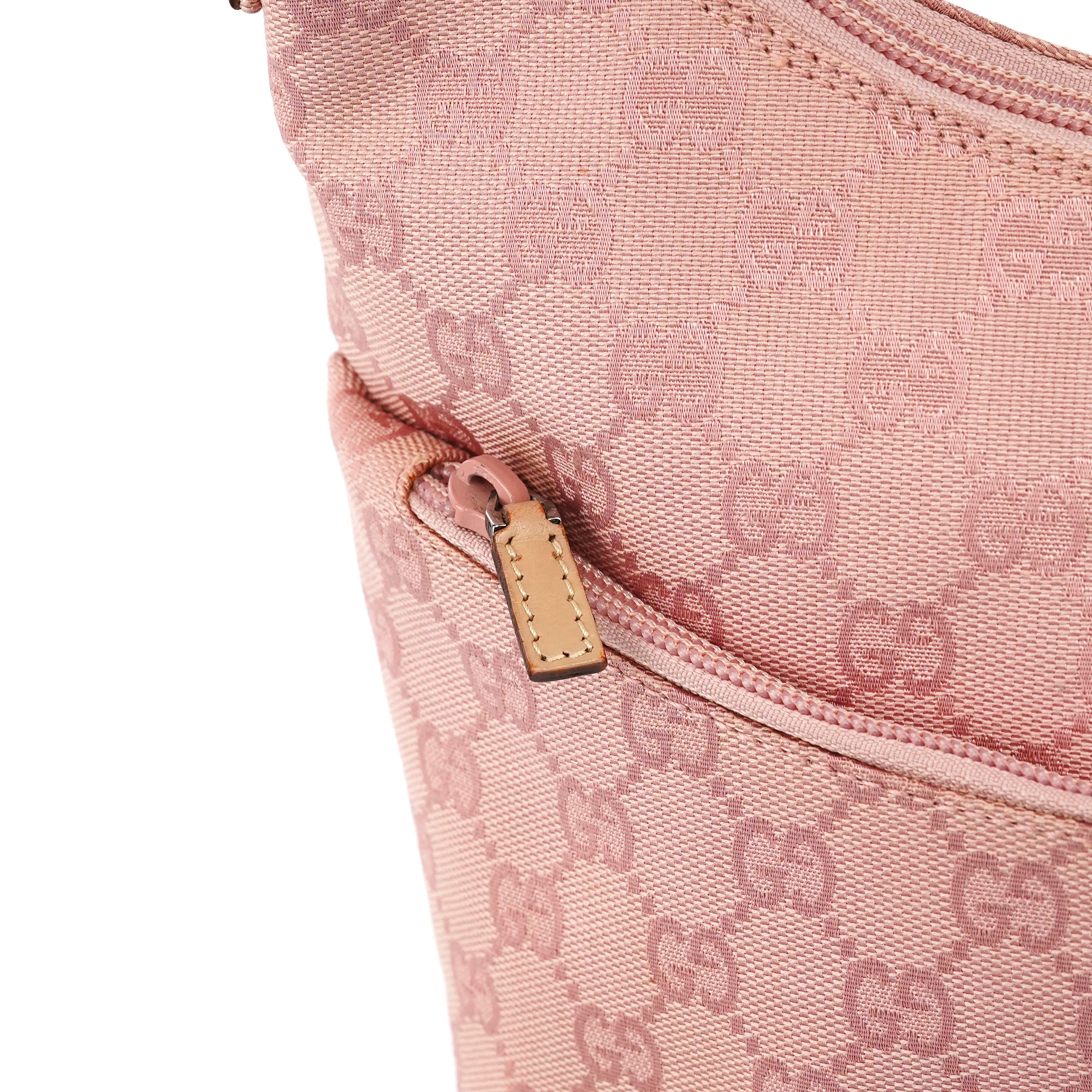 Gucci 001 3386 Pink GG Canvas Shoulder Bag