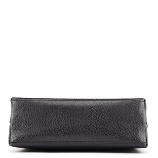 Gucci 001 344 1887 Black Leather Bamboo Top Handle Bag